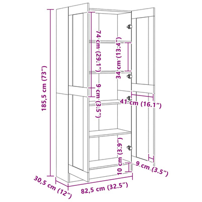 Szafa, biała, 82,5x30,5x185,5 cm, materiał drewnopochodny