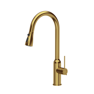 JESSICA Q LINE Pull out shower SteelQ Nano PVD złoty