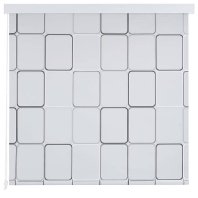 vidaXL Roleta prysznicowa 100 x 240 cm, wzór w kwadraty