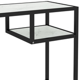 vidaXL Biurko komputerowe, biały marmur 100x36x74 cm, hartowane szkło