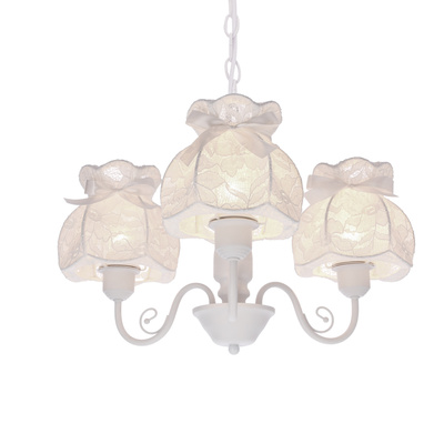 Lampa wisząca z abażurami Rossini biała potrójna do salonu E27