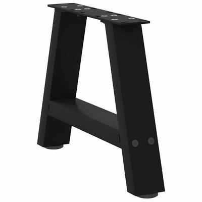 Nogi do stolika kawowego w kształcie litery A 2 szt. Czarne 30x(30-31) cm Stal