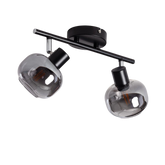 Lampa sufitowa szklana srebrna 2xE14 Abruzzo Nino