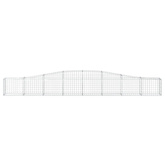 Kosze gabionowe, 20 szt, 400x30x40/60 cm, galwanizowane żelazo