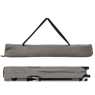 Składane Łóżko Kempingowe Szary 206 x 76 x 74 cm Oxford i stal