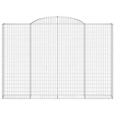 Kosze gabionowe, 2 szt, 300x30x200/220 cm, galwanizowane żelazo
