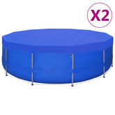 Plandeki na basen, 2 szt., PE, okrągłe, 460 cm, 90 g/m?
