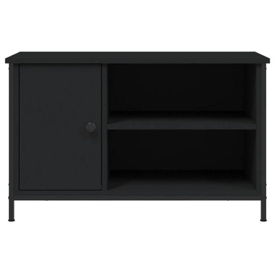 vidaXL Szafka pod TV, czarna, 80x40x50 cm, materiał drewnopochodny
