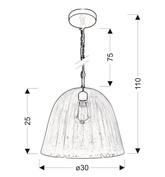Lampa wisząca szklana niebieska Vase Candellux 31-77738