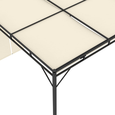 vidaXL Altana ogrodowa z zasłoną boczną, 4 x 3 x 2,25 m, kremowa