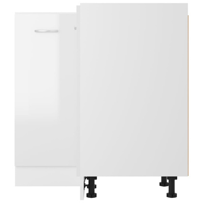 Szafka narożna, "Lyon", wysoki połysk, biała