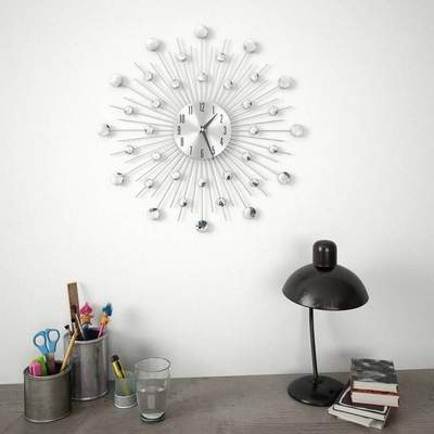 vidaXL Zegar ścienny z mechanizmem kwarcowym, nowoczesny design, 50 cm model standard