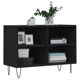 Szafka pod TV, czarna, 69,5x30x50 cm, materiał drewnopochodny vidaXL