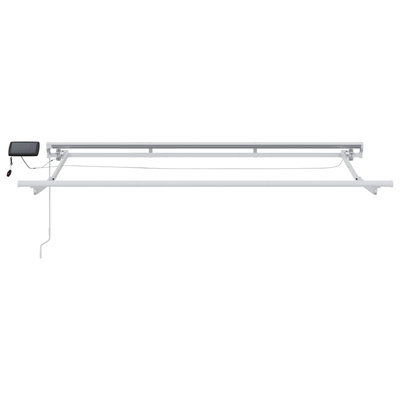 Ręczny ramowy zewnętrzny markizowy z LED Biały 3,5 x 2 m