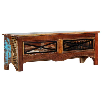 vidaXL Szafka pod TV, 120 x 30 x 40 cm, lite drewno odzyskane model standard