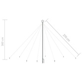 vidaXL Choinka z lampek, wewn./zewn., 576 niebieskich diod LED, 3,6 m