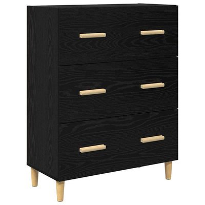 Highboard z szufladą Czarny Dąb 69,5 x 34 x 180 cm