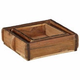 Taca 2 pcs Brązowy 29 x 31 x 10 cm Lite Drewno Recyklingowe