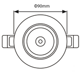Blaupunkt Lampa LED podtynkowa Spot 7W barwa ciepła [Średnica otworu: 75 mm]