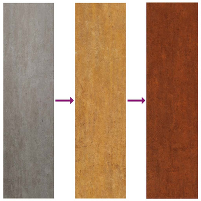 Doniczka Rusty 280x40x40 cm Stal nierdzewna