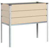 Donica Kość słoniowa 100 x 45 x 90 cm Stal Galwanizowana