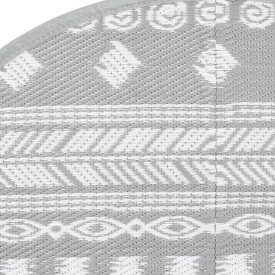 vidaXL Dywan na zewnątrz, szary, Ø160 cm, PP