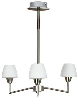 Lampa wisząca Togo potrójna szklano-metalowa nad stół z żarówkami G9
