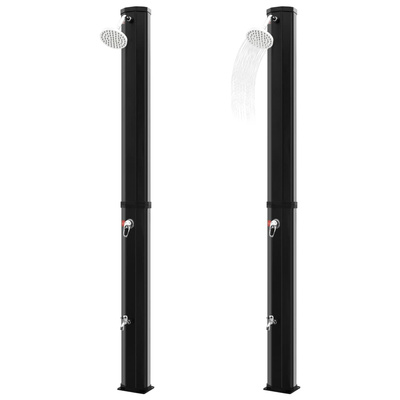 Ogrodowy prysznic solarny z końcówką prysznicową i kranem, 35 L