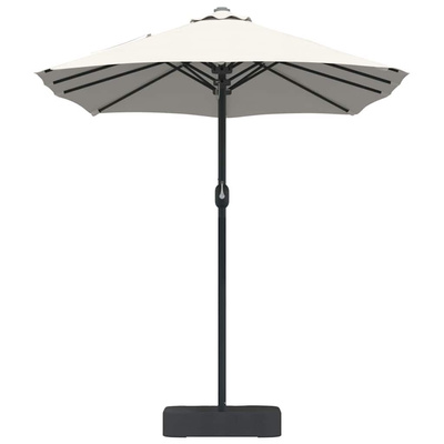 Parasolka ogrodowa piaskowy 385 x 209 x 244 cm Poliester i Stal