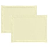 Poduszki na siedziska 2 pcs Kremowy 47 x 36 x 2 cm Poliester