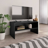 vidaXL Szafka pod TV, czarna, 80x40x40 cm, materiał drewnopochodny