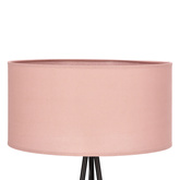 SHANTI lampa podłogowa czarny 1x40W E27 abażur jasny wrzosowy 51-38715
