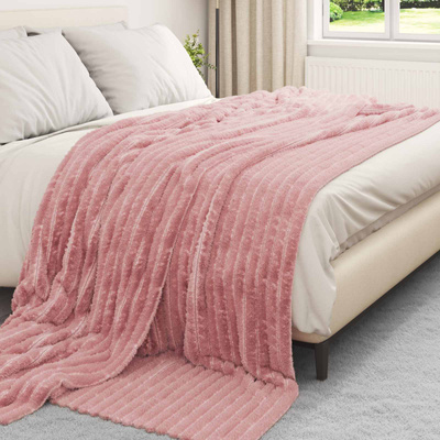 Koce narzutowe 6 pcs Różowy 270 x 240 cm Polar
