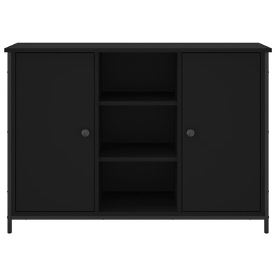 Szafka, czarna, 100x35x70 cm, materiał drewnopochodny