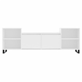 vidaXL Szafka pod TV, biała, 80x36x50 cm, materiał drewnopochodny