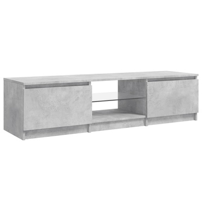 vidaXL Szafka pod TV z LED, szarość betonu, 140x40x35,5 cm