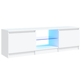 vidaXL Szafka pod TV z oświetleniem LED, biała, 120x30x35,5 cm