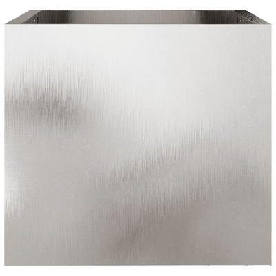 Donice, 2 szt., srebrne, 32x30x29 cm, stal nierdzewna