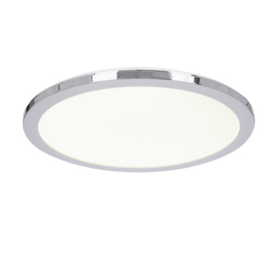 Plafon do łazienki PIXEL minimalistyczny – srebrny chromowany 40 cm - okrągły plafon LED z funkcją ściemniania 3000K 24W IP44