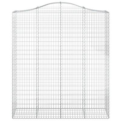 Kosze gabionowe, 10 szt, 200x50x220/240cm, galwanizowane żelazo