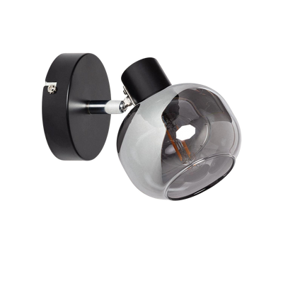 Lampa sufitowa szklana srebrna 1xE14 Abruzzo Nino