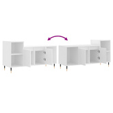 Szafka pod TV, biała, 100x35x55 cm, materiał drewnopochodny vidaXL