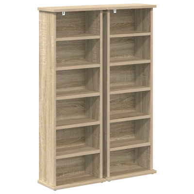 Kabinet na płyty CD 2 szt. dąb Sonoma 60 x 17 x 92 cm