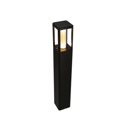 Lampa ogrodowa LED CROCUS – czarny słupek 2x6W IP65 - nowoczesne oświetlenie ścieżki ogrodowej