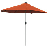 Parasolka ogrodowa terakota 294 x 150 x 223 cm Poliester i Stal