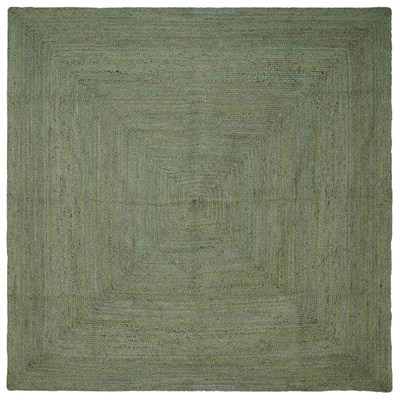Dywany pokojowe Kwadrat Oliwkowy zielony 200 x 200 cm Juta