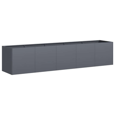 Doniczka Antracyt 200x40x40 cm Stal walcowana na zimno