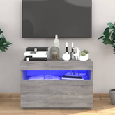 vidaXL Szafka pod TV z oświetleniem LED, szary dąb sonoma, 60x35x40 cm