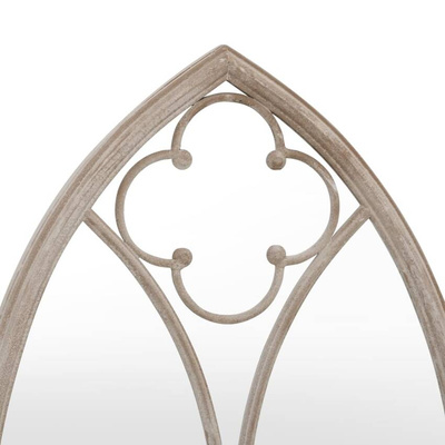 vidaXL Lustro ogrodowe, piaskowe, 100x45 cm, żelazne