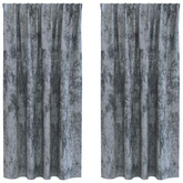 Zasłony z weluru 2 pcs Srebrnoszary 175 x 140 cm Aksamit